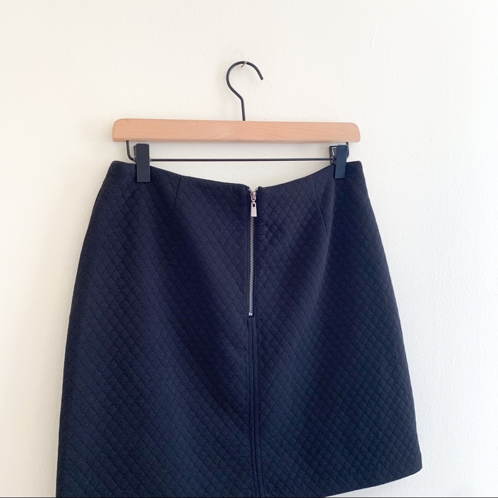 Laundry By Shelli Segal Black Textured Quilted Knit Mini Skirt Size 8 - Picture 6 of 8